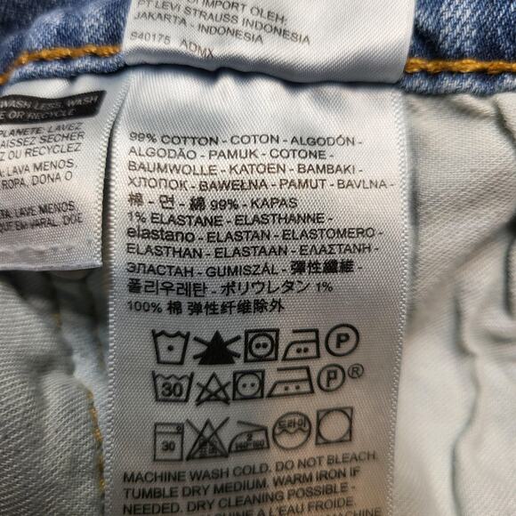 Levis 505 Jeans Mens 40x30 Blue Denim Straight Leg Medium Wash Classic Fit - Picture 4 of 11